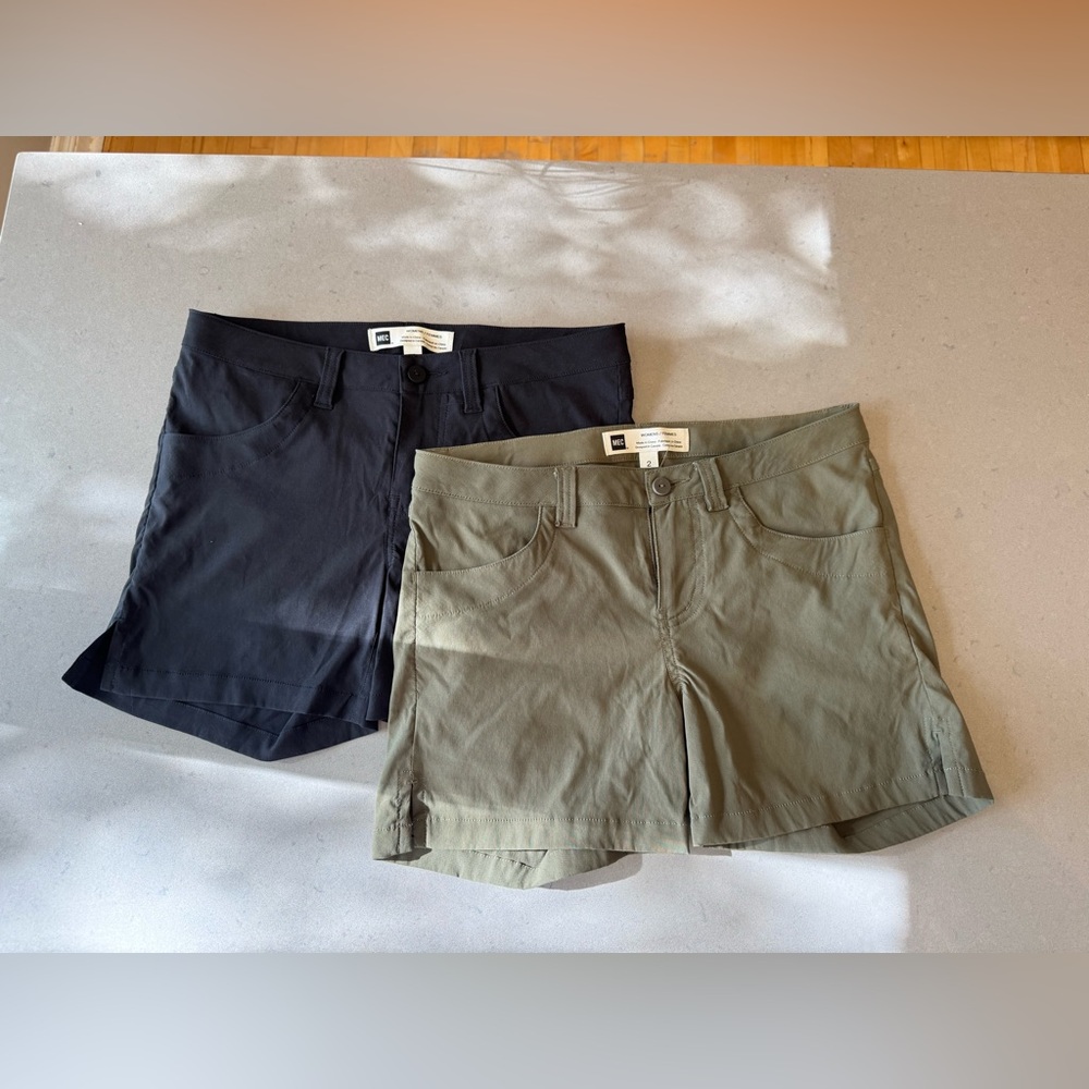 MEC Women's Shorts - Black and Olive Green